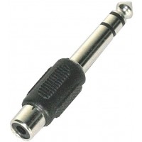 INVOTONE AD210S - переходник RCA мама <>6.35мм стерео джек папа, корпус пластик