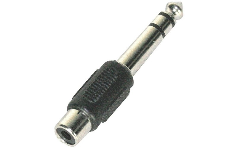 INVOTONE AD210S - переходник RCA мама <>6.35мм стерео джек папа, корпус пластик