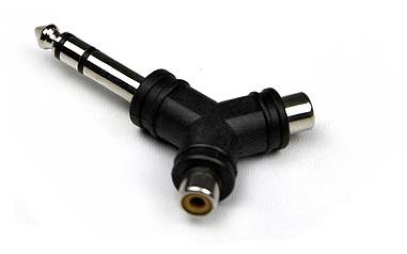 Invotone AD220 - переходник 2 RCA мама <>6.35мм стерео Джек папа