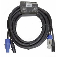 Invotone ADPC1005 - кабель смежный 3х1.5мм & 2х0.22мм; PowerCon in/out - XLR DMX in/out; 5 м