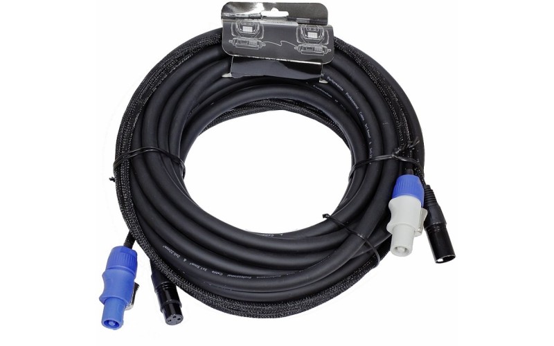 Invotone ADPC1010 - кабель смежный 3х1.5мм & 2х0.22мм; PowerCon in/out - XLR DMX in/out; 10 м