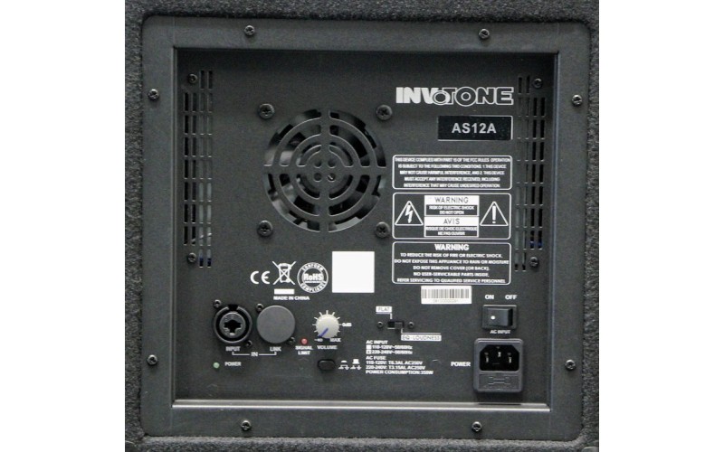 Invotone AS12A - активная 2х пол. АС, 1200 Вт, 57Гц-18кГц, 121 дБ SPL