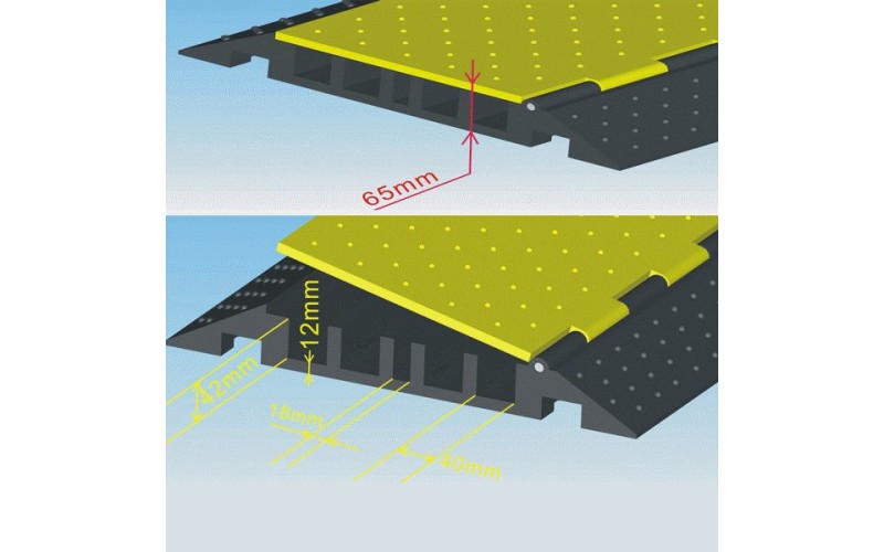 Invotone CG5 - защитный порог для кабеля, 5 каналов, 770х485х65 мм