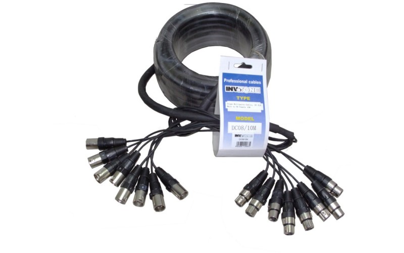 INVOTONE DC08/10M - аудио мультикорная система веерный хвост 8 входов, 10 метров