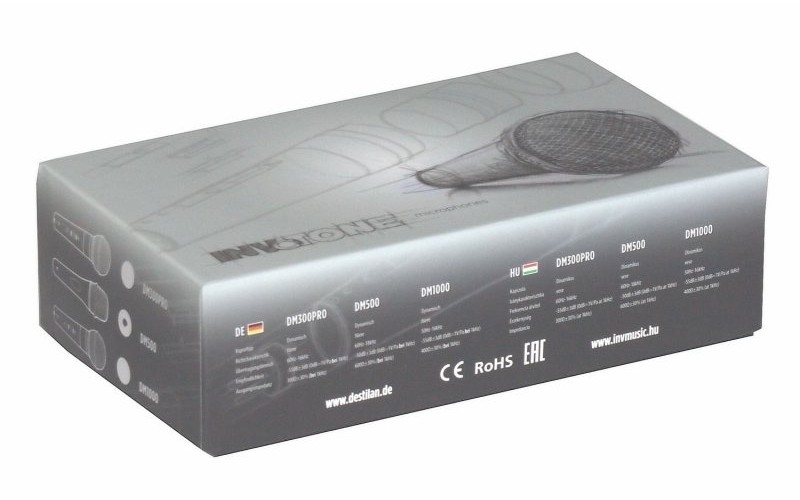 INVOTONE DM500 - микрофон динамический  кардиоидный 60…16000 Гц, -50 дБ, 600 Ом, выкл. 6 м кабель.