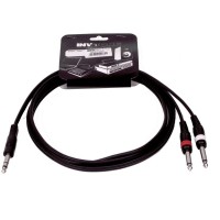 INVOTONE INSC500 - инсертный кабель, 2х6.3 джек моно <-> 6.3 джек стерео, длина - 5м