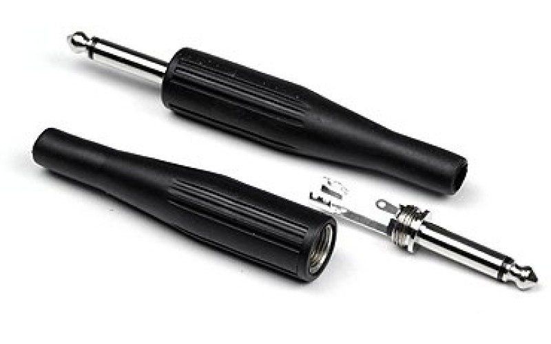 INVOTONE J180/BK - джек моно, кабельный, 6.3 мм, цвет черный, корпус пластик