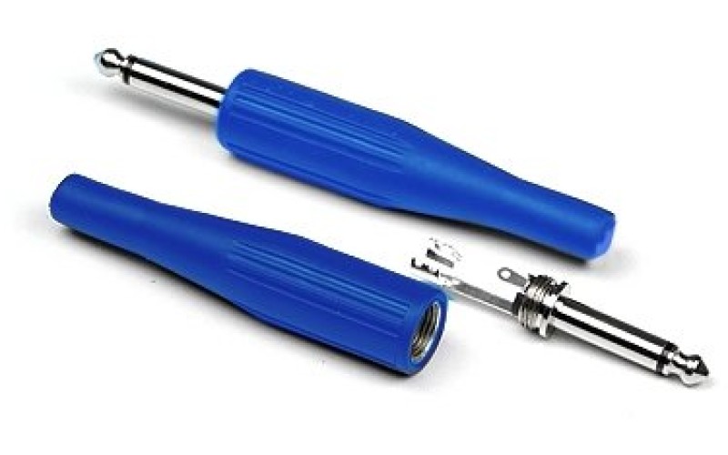 INVOTONE J180/BL - джек моно, кабельный, 6.3 мм, цвет синий, корпус пластик