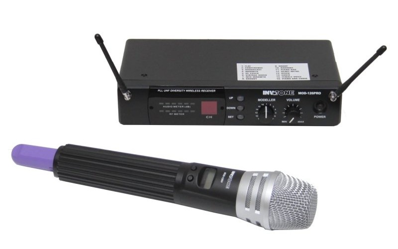 INVOTONE MOD-126HH - двухантенная  радиосистема с микрофоном, DSP, UHF 710-726 МГц