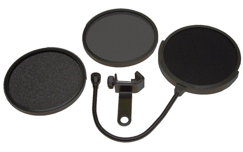 Invotone MPF300 - Поп фильтр (комплект 3 шуки разной плотности ) с креплением на микрофонную стойку