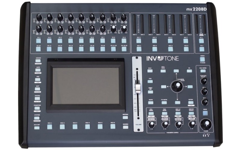 Invotone MX2208D - цифровой микшерный пульт, 22 вх., 12 вых., 2 FX процессора