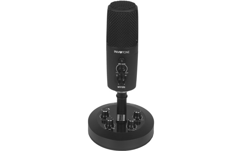 INVOTONE MYOS - настольный конденсаторный микрофон, 3 капсюля, USB интерфейс, 4 диаграммы направлен.