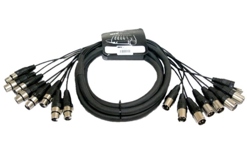 INVOTONE SNX83 - аудио мультикорная система веерный хвост, 8 XLR MALE*8 XLR FEMALE, длина 3 метра