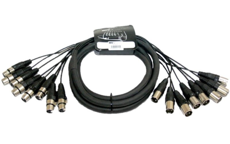 INVOTONE SNX85 - аудио мультикорная система веерный хвост, 8 XLR MALE*8 XLR FEMALE, длина 5 метров