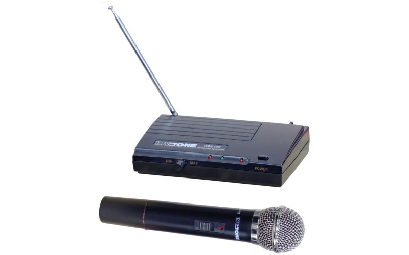 INVOTONE WM110 - радиосистема VHF 174-216МГц одноантенная с ручным микр 60Гц-13кГц,С/Ш>80дБ, 5 мВт,