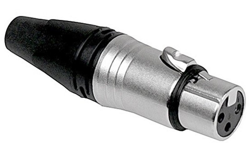 INVOTONE XLR3F500/BK - разъём XLR 3Р,  кабельный, мама, корпус металл/ пластик