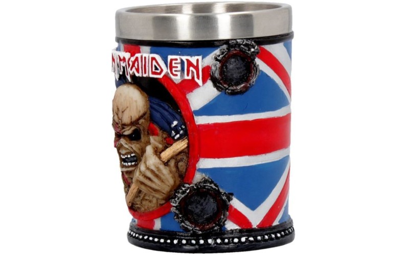 Iron Maiden Shot Glass 7cm 5.5x5.5x7 holds 50m Сувенирная рюмка Iron Maiden, лицензионная сувенирная