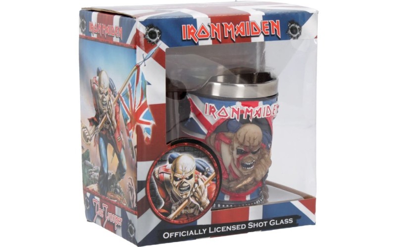 Iron Maiden Shot Glass 7cm 5.5x5.5x7 holds 50m Сувенирная рюмка Iron Maiden, лицензионная сувенирная