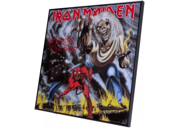 Iron Maiden Number of the Beast Crystal Clear 32cm 32x32x1.2cm Album Size постер группы Iron Maiden