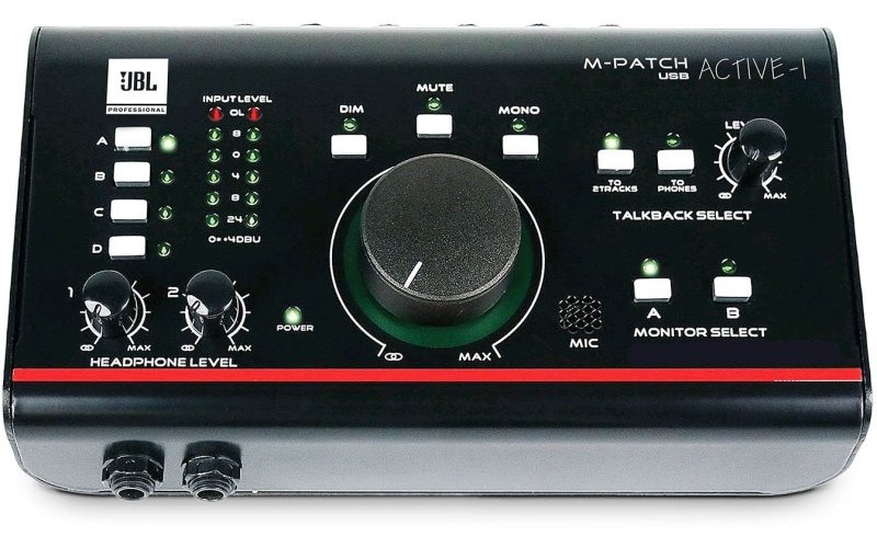 JBL M-Patch Active-1 прецизионный контроллер студийных мониторов, Studio Talkback, USB Audio I/O