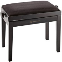 K&M 13900-100-20 банкетка для пианино, мат. чёрн. основание, чёрн. вельвет. сиденье, в. 46-55 см