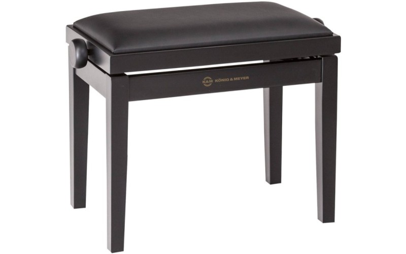 K&M 13910-200-20 банкетка для пианино, мат. чёрн. основание, чёрн. сиденье искуств. кожа, в. 46-55 с