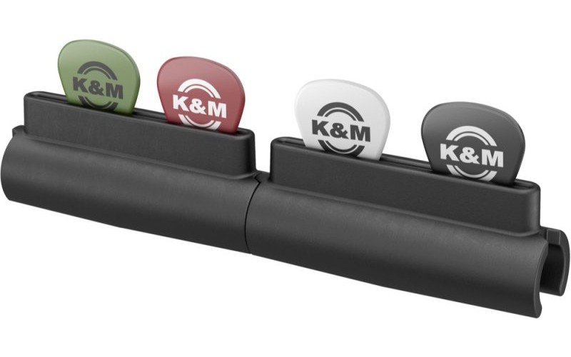 K&M 14510-000-55 держатель для 6 медиаторов на микрофонную стойку, в комплекте 4 медиатора