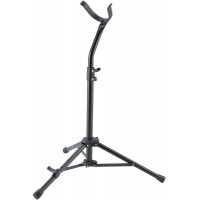K&M 14952-000-55 концертная подставка для тубы, выс 25-40 см, складная, сталь, чёрная, вес 1,74 кг