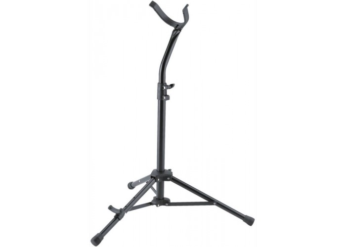 K&M 14952-000-55 концертная подставка для тубы, выс 25-40 см, складная, сталь, чёрная, вес 1,74 кг