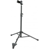 K&M 15060-011-55 подставка для кларнета, выс 70-120 см, ш 57-87 см, сталь, чёрная