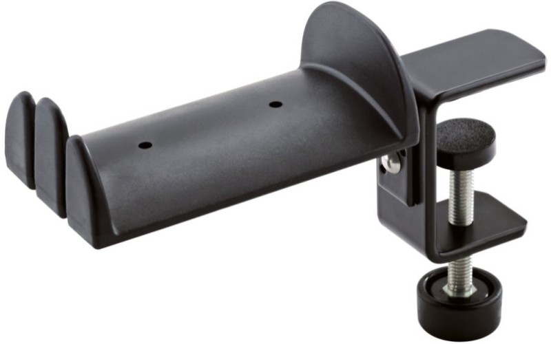 K&M 16090-000-55 держатель для наушников на струбцине, для микрофонной стойки или стола, не поворотн