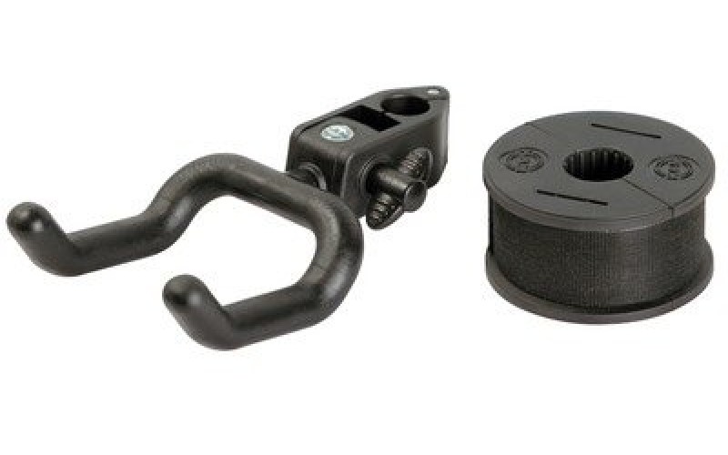 K&M 16150-000-55 black держатель для гитар на микрофонную стойку