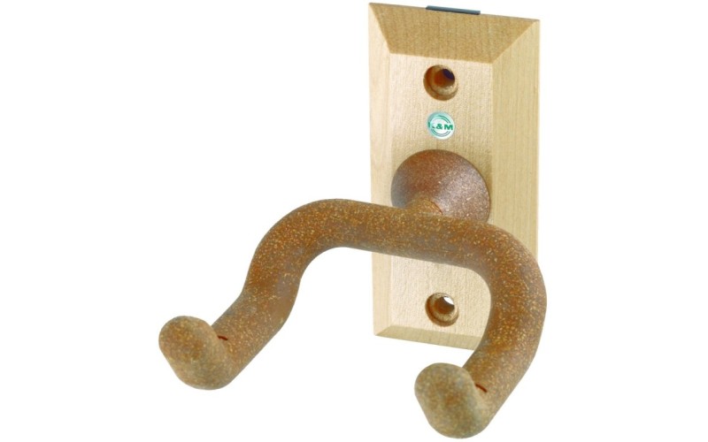 K&M 16220-000-95 настенный держатель для гитары на деревянном основании