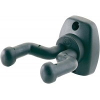 K&M 16250-000-55 универсальный настенный держатель для гитары, 80 x 60 x 116 мм, сталь, чёрный