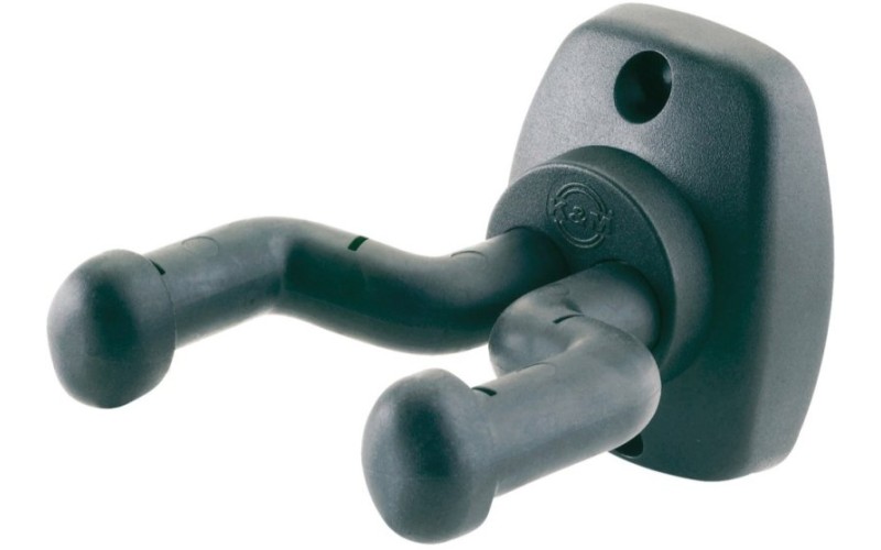 K&M 16250-000-55 универсальный настенный держатель для гитары, 80 x 60 x 116 мм, сталь, чёрный