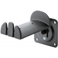 K&M 16310-000-55 держатель для 2х наушников, 4 отверстия для крепления к стене, чёрный, прорезиненны