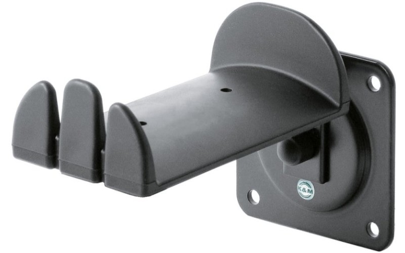 K&M 16310-000-55 держатель для 2х наушников, 4 отверстия для крепления к стене, чёрный, прорезиненны
