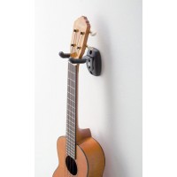 K&M 16590-000-55 настенный держатель для укулеле, чёрный пластик, неповоротный
