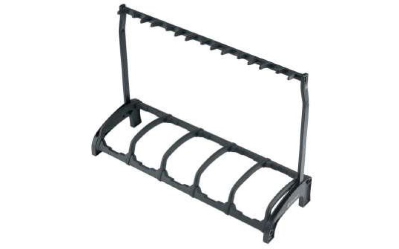 K&M 17515-016-00 Guardian 5 универсальная складная напольная стойка для пяти гитар, прозрачные саппо