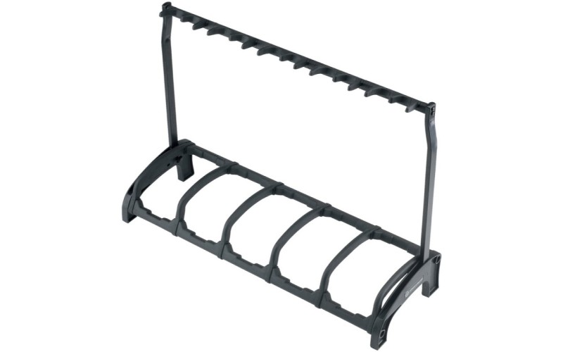 K&M 17515-016-55 Guardian 5 универсальная складная напольная стойка для пяти гитар, чёрные саппорты