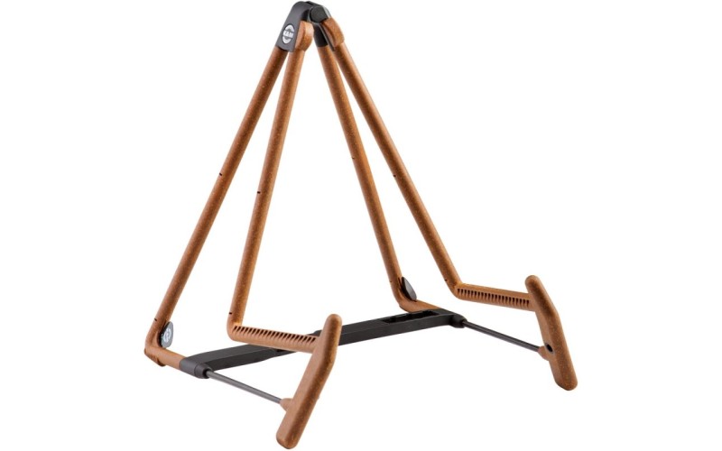 K&M 17580-014-95 складная стойка для акуст. гитары Heli 2 сталь/пластик, пробковое покрытие саппорто