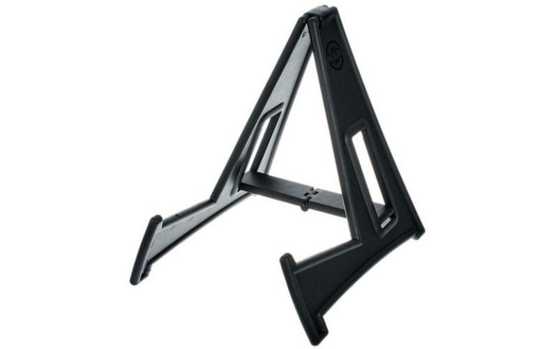 K&M 17595-000-55 компактная складная стойка для скрипки/укулеле, пластик, цвет черный