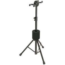K&M 17620-000-55 универсальная напольная стойка для всех типов гитар, складная, чёрная