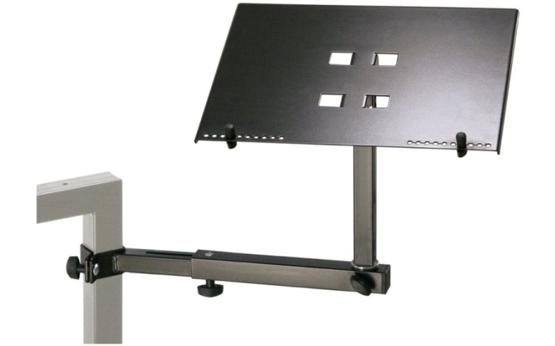 K&M 18815-000-55 держатель ноутбука/iPad для клавишных стоек квадратного профиля, 8 положений наклон
