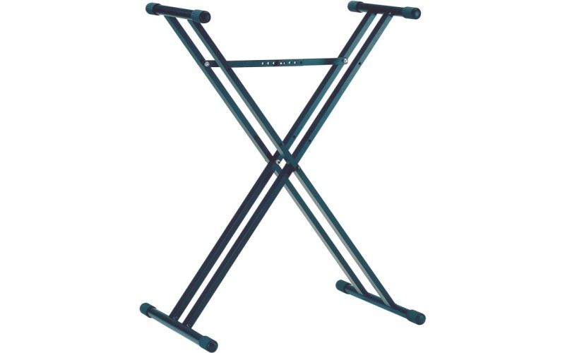 K&M 18963-071-55 стойка для клавишных инструментов, двойная рама, сталь, высота от 400 до 905 мм., ц