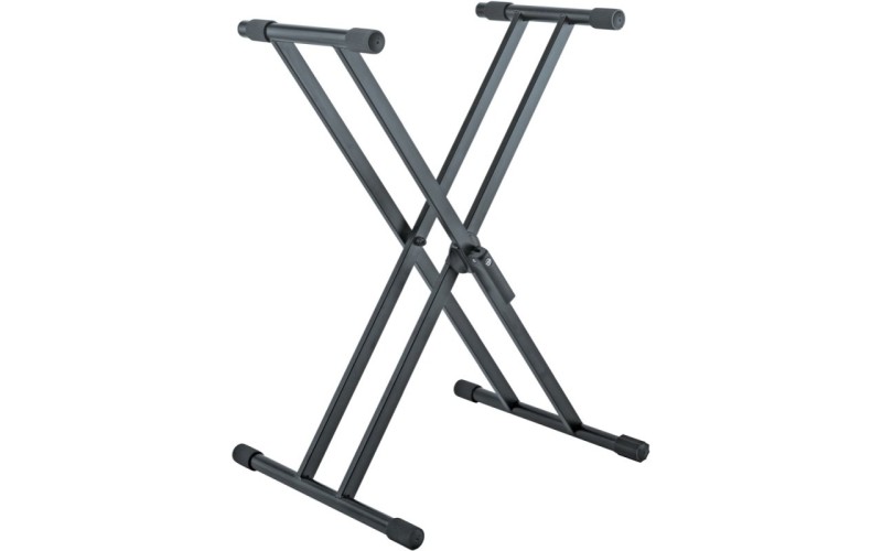 K&M 18990-015-55 Rick стойка для клавишных инструментов, двойная рама, сталь, в 594-946 мм, ш 327-78