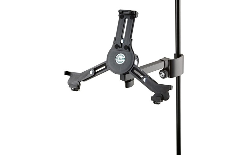 K&M 19791-016-55 универсальный держатель для планшетов с креплением на микрофонную стойку диам до 3