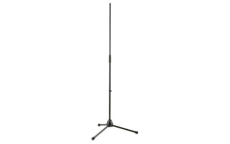 K&M 20130-300-55 прямая микрофонная стойка на треноге, выс 90-160 см, разъём 3/8', сталь, чёрная, ве