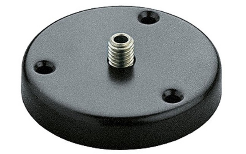 K&M 22140-300-55 подставка (d=73мм) с винтом 3/8' для подключения goosenec с отверстием 4мм для кабе