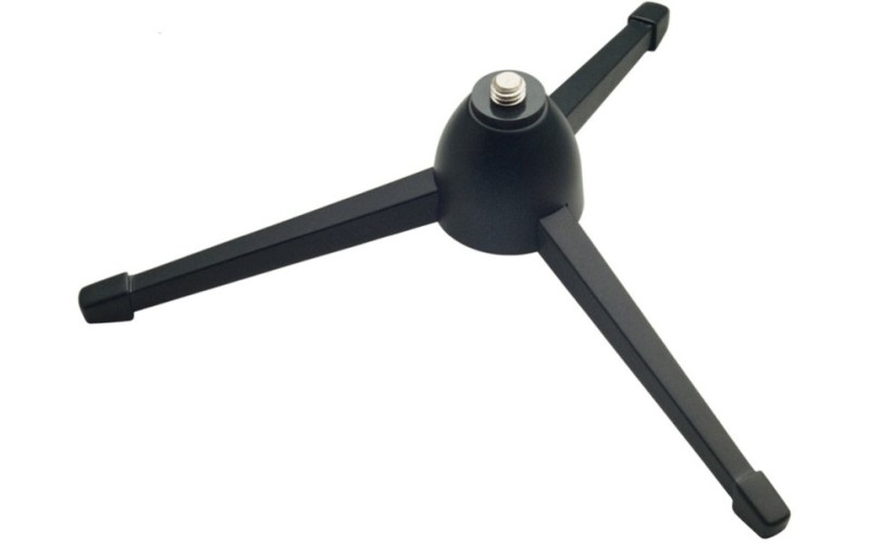 K&M 23105-300-55 настольная микрофонная стойка, складная, высота 70 мм, пластик, чёрная